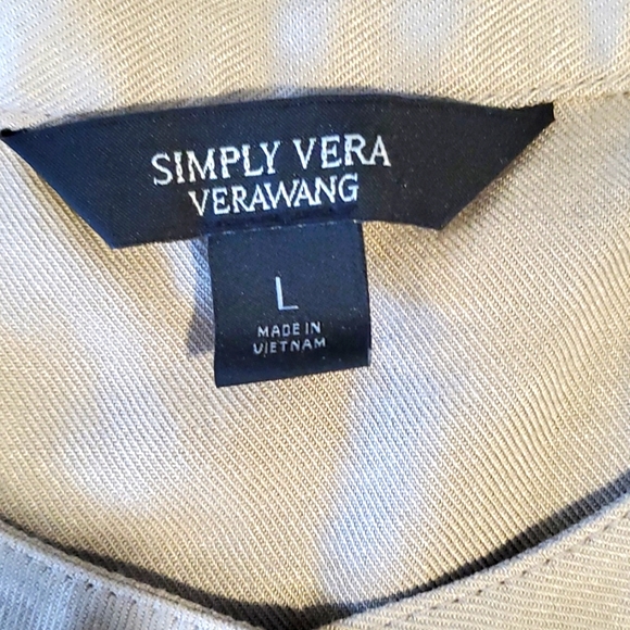 SAFARI CUTE! NWT Vera Wang beige/tan wide-leg, sleeveless, jumpsuit w/POCKETS! - Picture 8 of 14